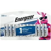 بطاريات Energizer Ultimate Lithium AA 12 Pack ، بطاريات A مزدوجة