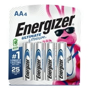 Energizer Ultimate Lithium AA Batteries 4 Pack, Double A Batteries