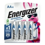 Energizer Ultimate Lithium AA Batteries (4 Pack), 1.5V Lithium Double A Batteries