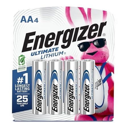 Energizer Ultimate Lithium AA Batteries, 4 Pack