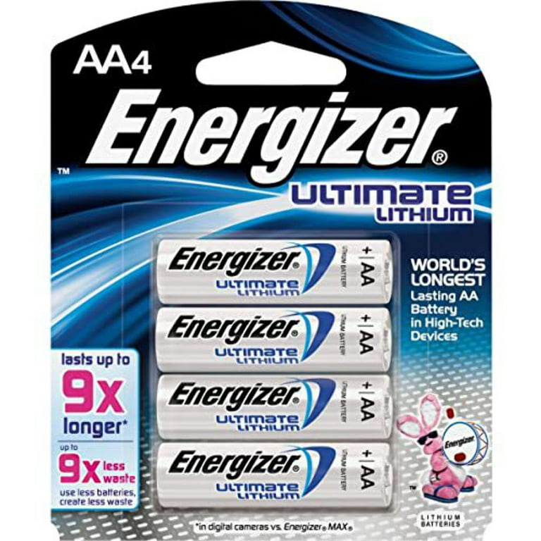 Energizer E301311200 Battery AA Ultimate Lthium, 4-batteries/pack Sold And  Price As Pack 24 Packs Per Case. Sold In Multiples Of Full Case Only