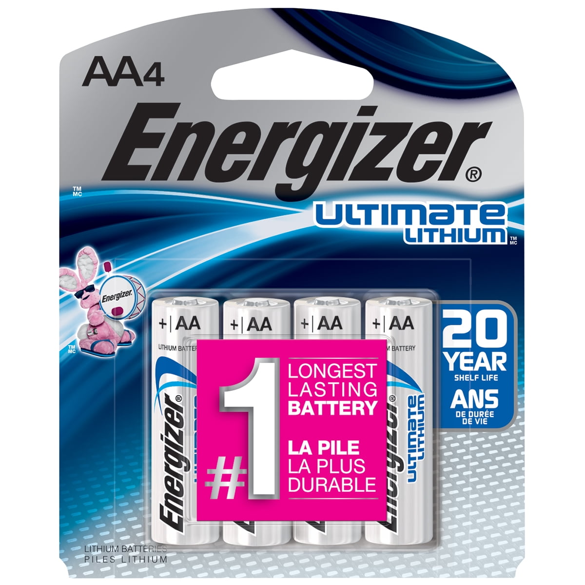 Energizer Ultimate Lithium AA Batteries, 4 Pack