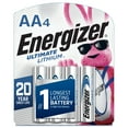 thumbnail image 1 of Energizer Ultimate Lithium AA Batteries, Double A Batteries (4 Count) - 2 Pack, 1 of 3