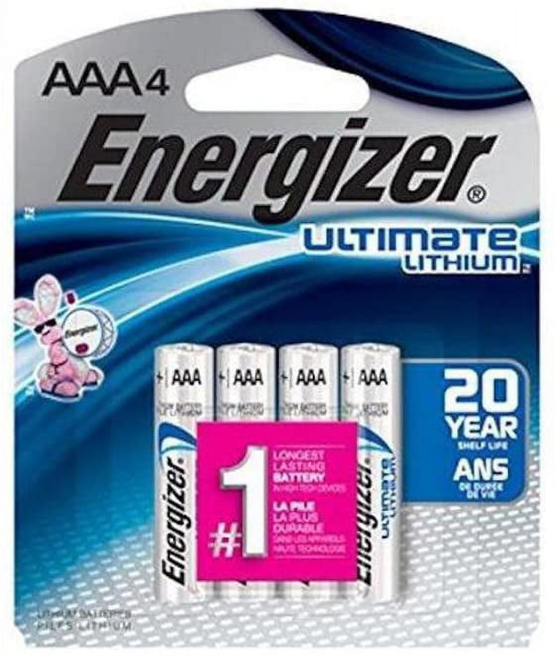 Energizer Ultimate Lithium AAA 4 Batteries with 20 Year Shelf Life (Value Pack of 5)
