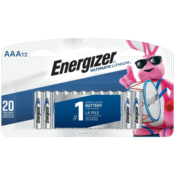 Energizer Ultimate Lithium AAA Batteries (12 Pack), Triple A Batteries