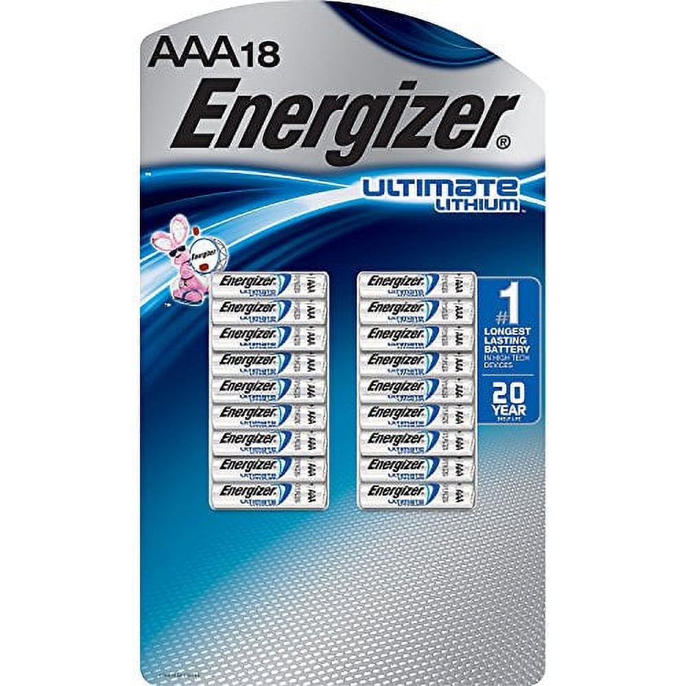 Energizer Ultimate Lithium AAA Batteries 18 Pack Long Lasting