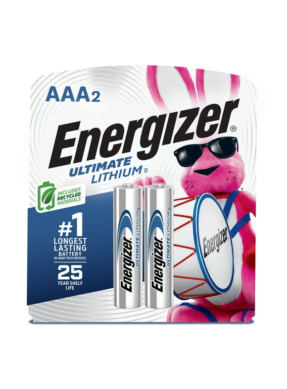 Energizer Ultimate Lithium AAA Batteries (2 Pack), Triple A Batteries