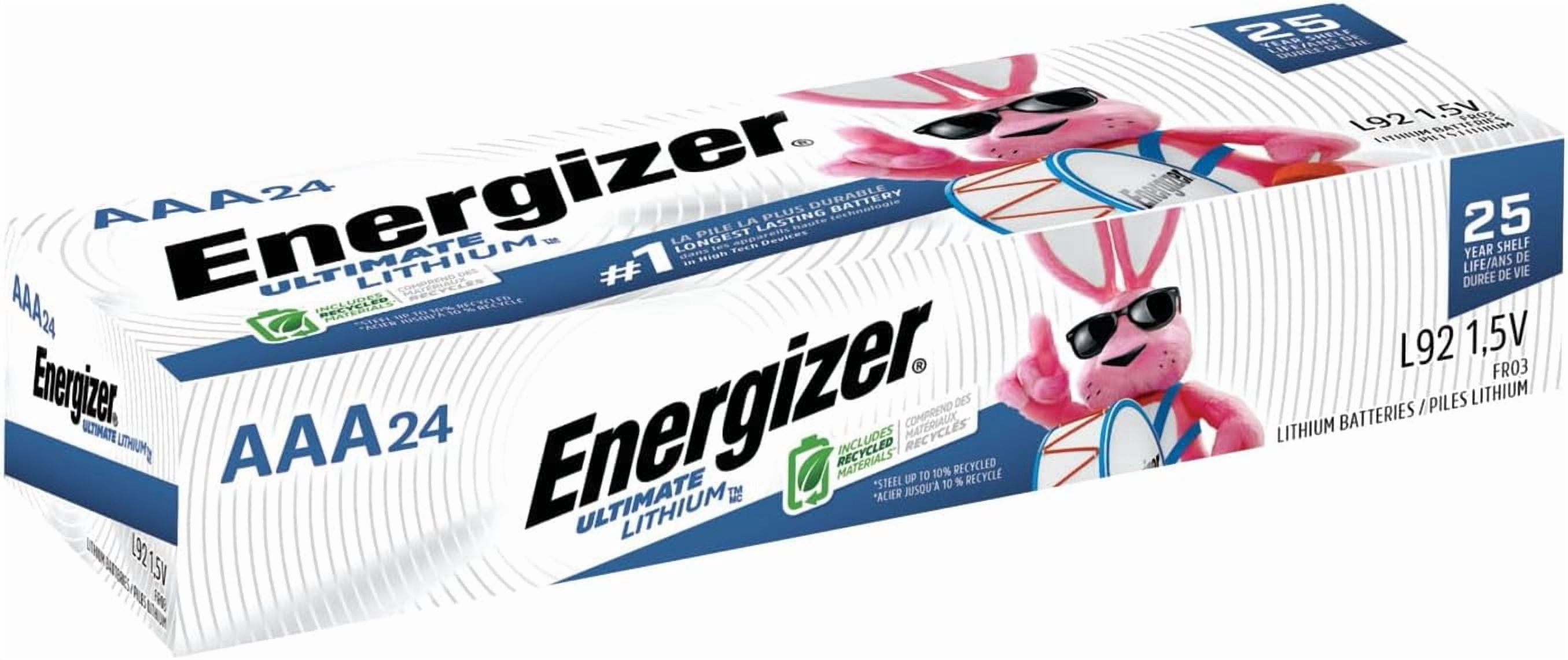 Energizer Ultimate Lithium AAA Batteries (24 Pack), Lithium Triple A Batteries