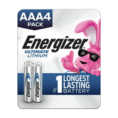 Energizer Ultimate Lithium AAA Batteries (4 Pack), Lithium 1.5V Triple A Batteries