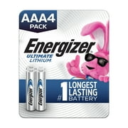 Energizer Ultimate Lithium AAA Batteries 4 Pack, Lithium 1.5V Triple A Batteries
