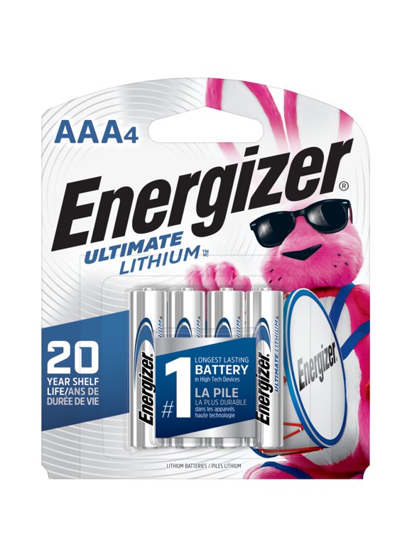 Energizer Ultimate Lithium AAA Batteries (4 Pack), Triple A Batteries