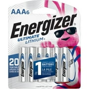 Energizer Ultimate Lithium AAA Batteries, 6 Pack