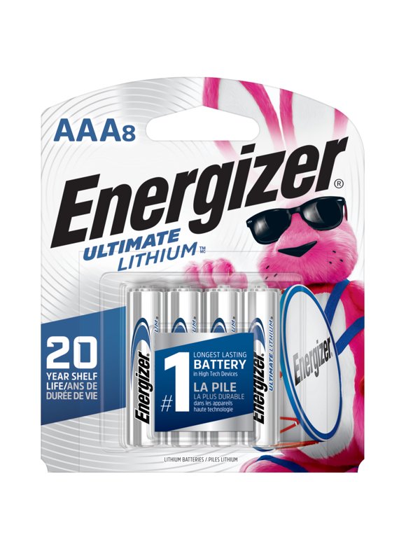 Energizer Ultimate Lithium AAA Batteries (8 Pack), Triple A Batteries