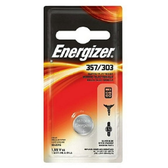 Energizer Watch Battery 1.55 Volt 357/303 1 Each (Pack of 9)