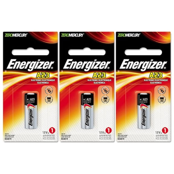 Energizer Watch/Electronic Battery, Alkaline, A23, 12V, MercFree ,3PK