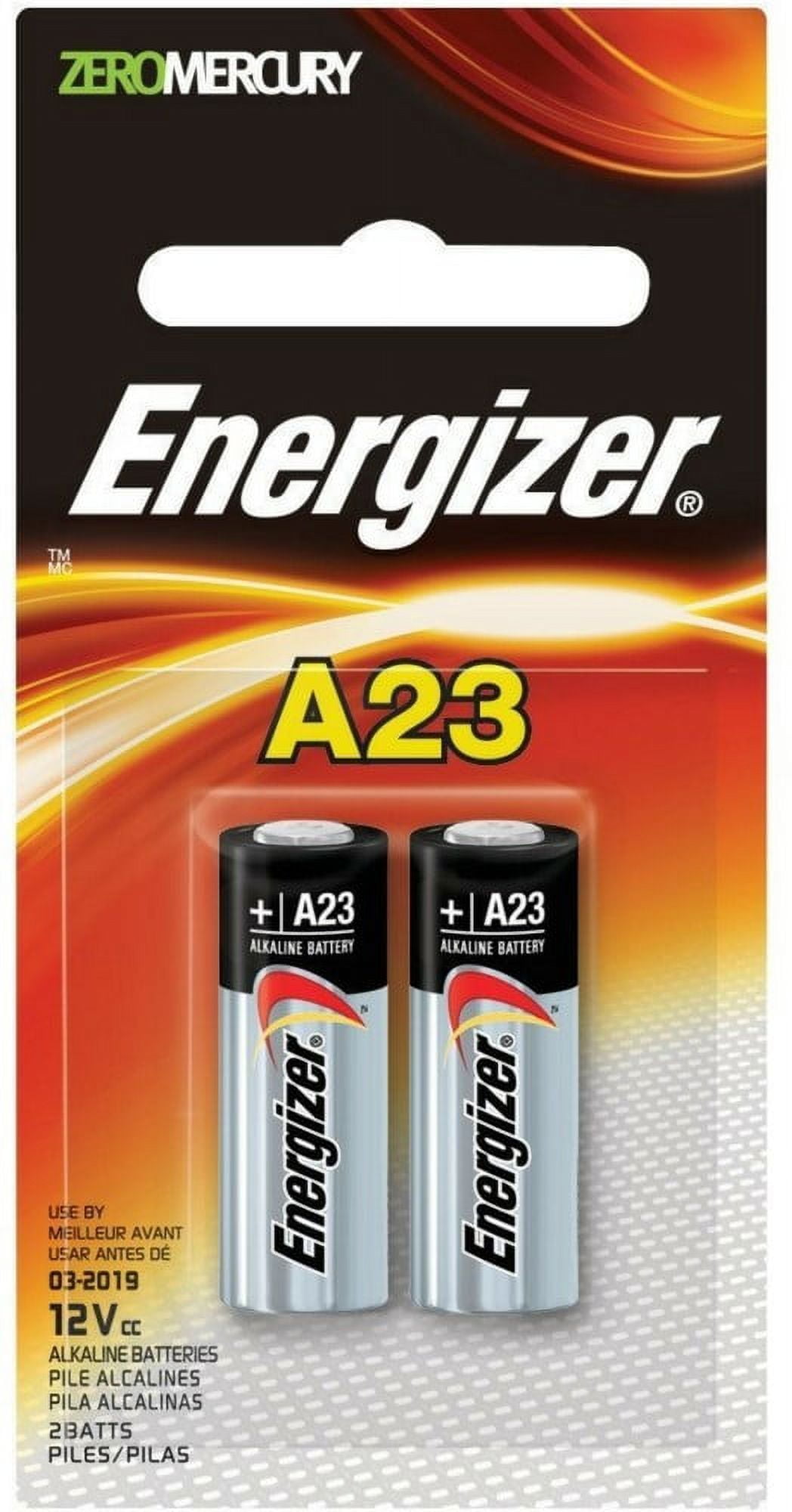 Energizer Zero Mercury Alkaline Batteries A23 2 ea (Pack of 4)