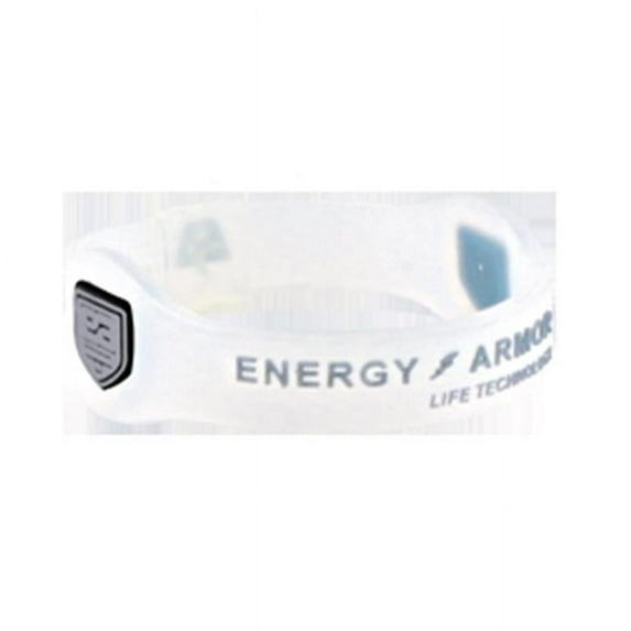 Energy Armor 7-3621173026-8 Clear Negative Ion Super band With Silver letters, Extra Large