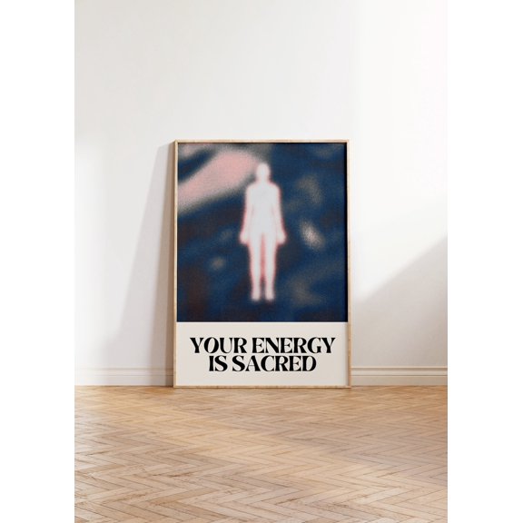 Energy Aura Gradient Poster Spiritual Mystical Home Decor, Unframed Paper Poster 8x10in