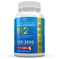 thumbnail interactive-video image 1 of Energy Boosting Vitamin B12 Sublingual: Vegan B-12, 120 Fast Absorption, Fruit Punch Tables, 1 of 9