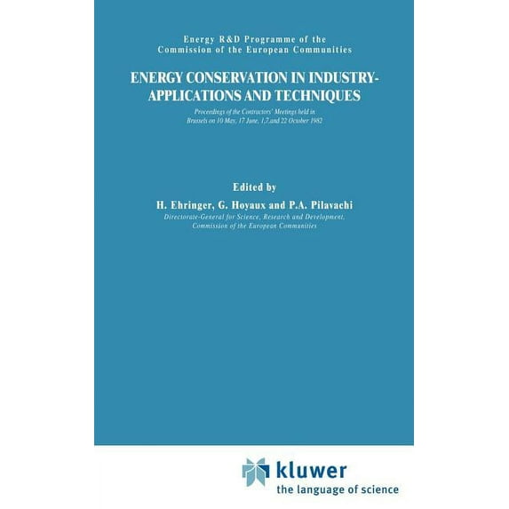 Energy Conservation in Industry Applications and Techniques, (Hardcover)