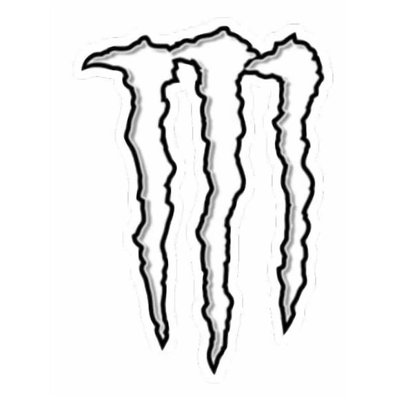 Energy Drink White Vinyl Decal Sticker