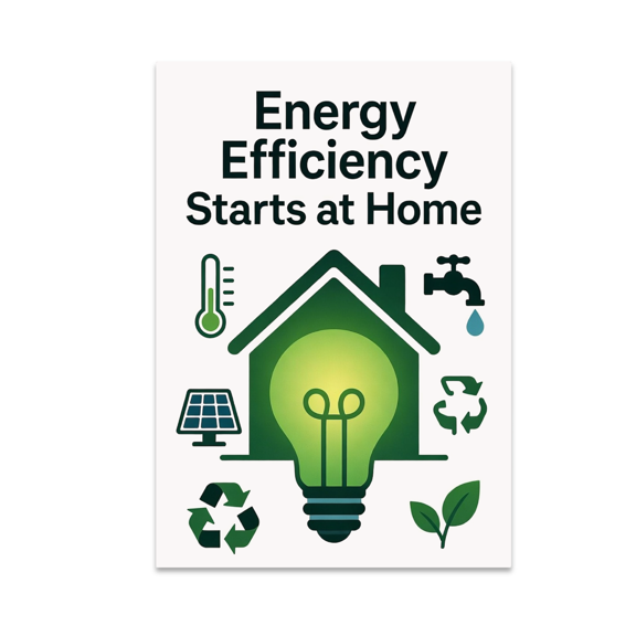 Energy Efficiency Starts at Home - STEM Education Enthusiast - 13x19 Poster Print