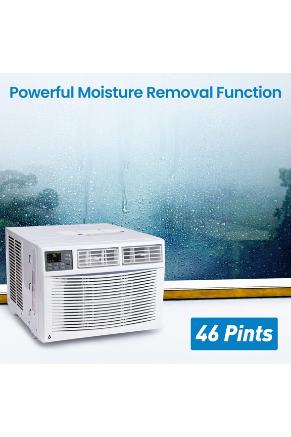 Energy Efficient 10000 BTU Window Air Conditioner - Quiet AC Unit with Remote, 3 Fan Speeds, Programmable Timer, Washable Filter, Cools Up to 450 Sq.Ft, Easy Installation - Without WiFi