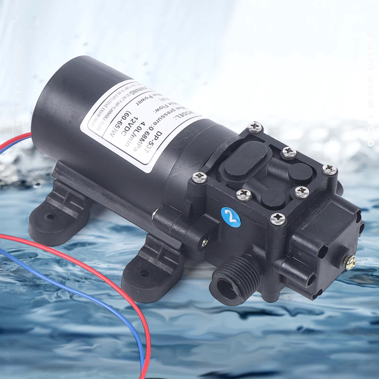 Hnjasnee 2000 GPH Submersible Pond Pump 12V - Electric Water Pump For Outdoor Ponds & Fountains