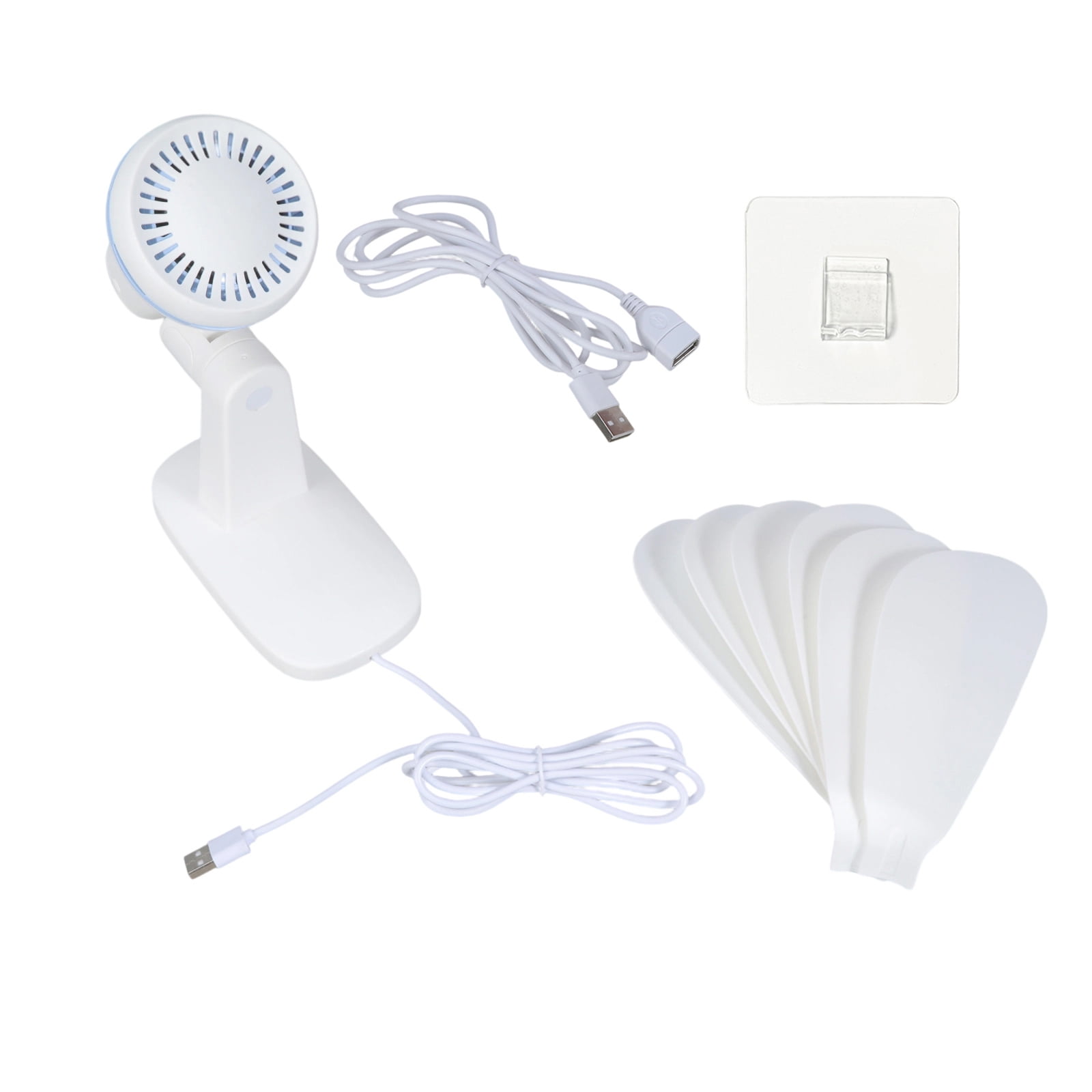 Energy Efficient 5V USB Wall Mount Fan Detachable Blade Adjustable Angles Camping Fan For Indoor Space Kitchen Dorm