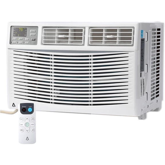 Energy Efficient 8000 BTU Window AC Unit, 3 Cooling & Fan Speeds, Cools 350 Sq. Ft, Ideal for Bedroom, Living Room, or Home Office Use