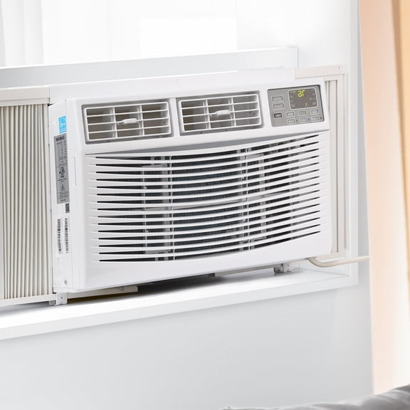 Energy Efficient 8000 BTU Window Air Conditioner - Quiet 3-Speed Fan, Remote, 24H Timer, Sleep Mode, Auto Restart - Easy Install, Cools Up to 350 Sq.Ft for Bedroom, Living Room, Office - Without WiFi