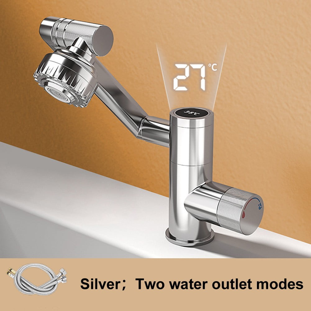 Energy Efficient Faucet Digital Display Faucet Luxury Home Decor Black Bubble Aerator Technology Copper Material