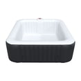 Energy-Efficient Inflatable Square Hot Tub, 4-6 Person Outdoor Spa ...