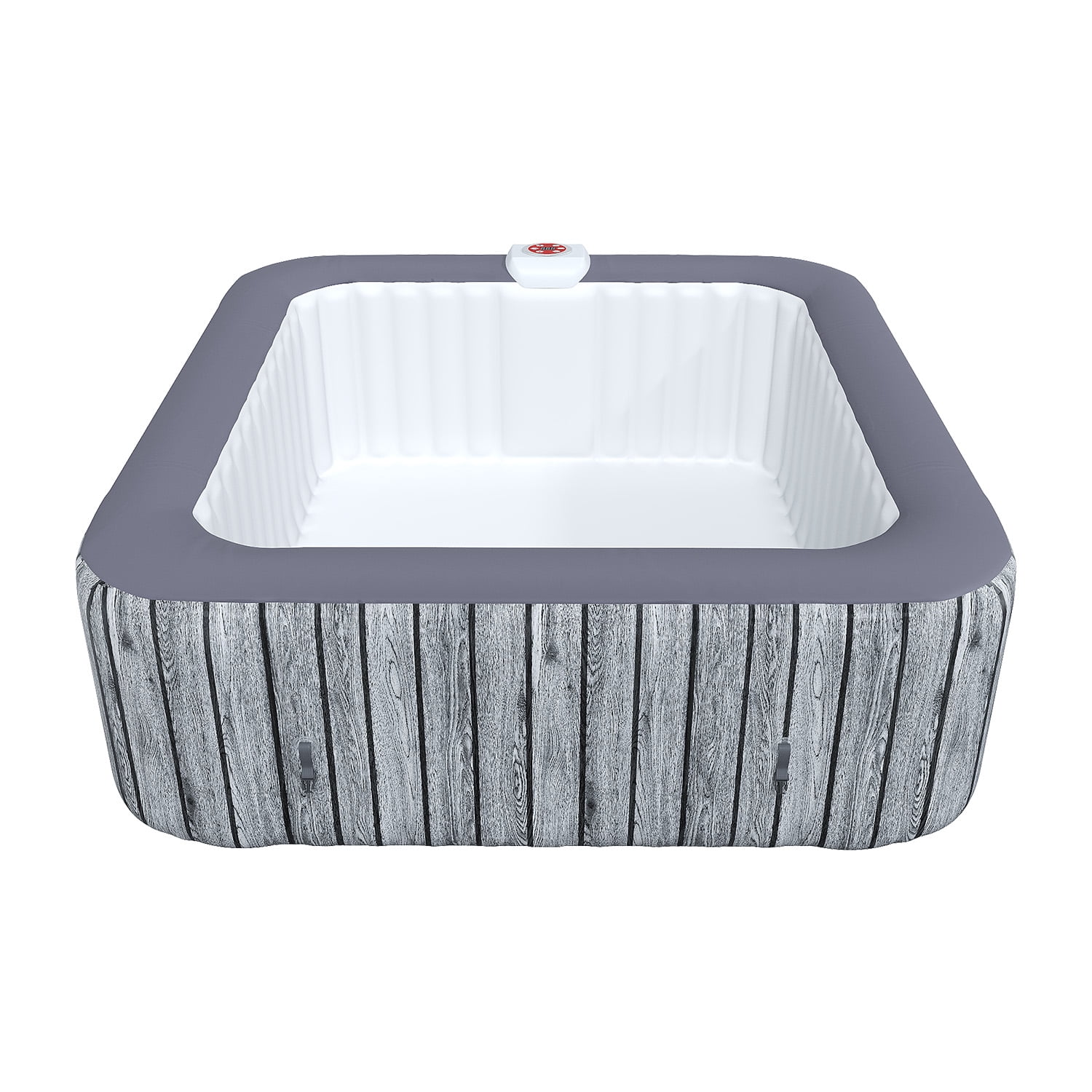 Energy-Efficient Inflatable Square Hot Tub, 4-6 Person Outdoor Spa ...
