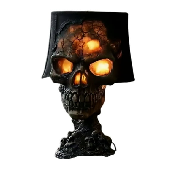 Energy Efficient Skull Light Resin Skeleton Head Table Lamp with Cable Halloween Decoration For Patios Garden Decoration