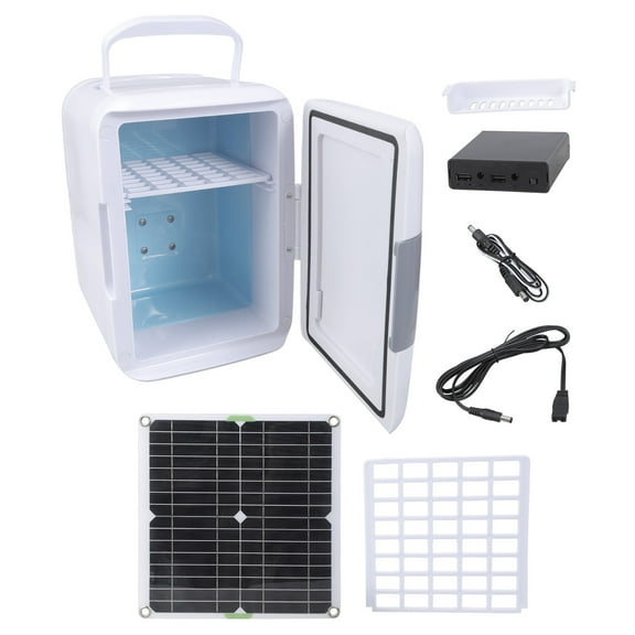 Energy Efficient Solar Refrigerator with Battery Box Versatile Solar Cooling Mobile Solar Chiller for Camping & Travel