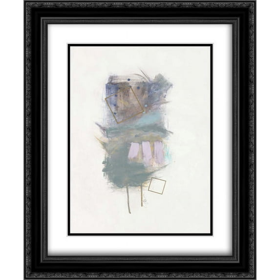Energy Field 1 2x Matted 20x24 Black Ornate Framed Art Print by Ioco, Filippo