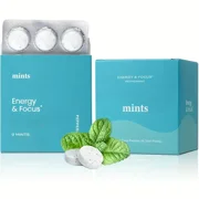 Energy & Focus Peppermint Mints, 54-Count – All-Day Concentration Support with Refreshing Mint for Work, Study & Daily Tasks