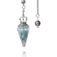 thumbnail image 1 of Energy Healing Chakra Orgone Pendulum for Dowsing Divination Pointed Natural Chips Crystal Stone Pendant Yoga Meditation Pendulo, 1 of 9