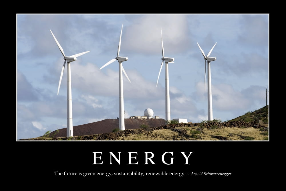 Energy Inspirational Quote and Motivational Poster Canvas Art - Stocktrek Images (34 x 23)