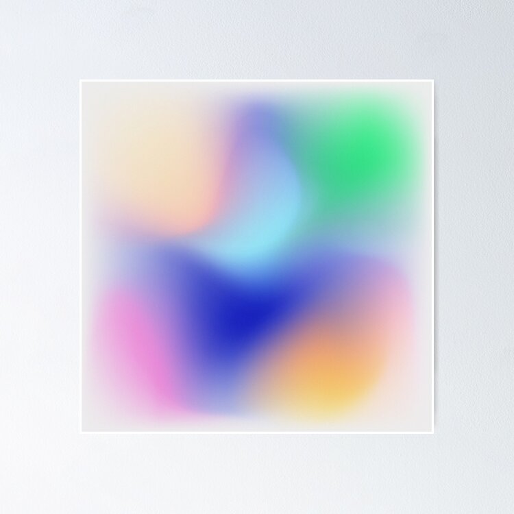Energy Is All Around Us Gradient Boho Hippy UNFRAMED Poster, 12x18 ...