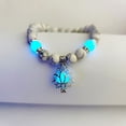 thumbnail image 1 of Energy Luminous Lotus Natural Stone Bracelet Yoga Healing Luminous Glow In The Dark Charm Beads Bracelet For Men Women Prayer Buddhism, 1 of 4