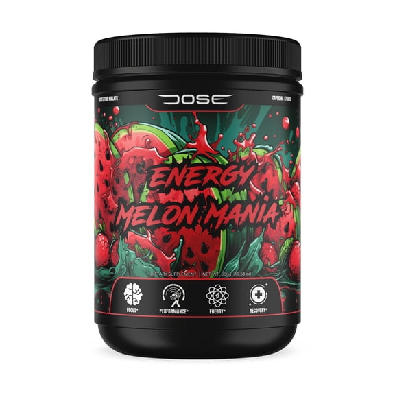 Energy Melon Mania Pre-Workout Powder - Dose Fuel, Natural Energy & Hydration Boost