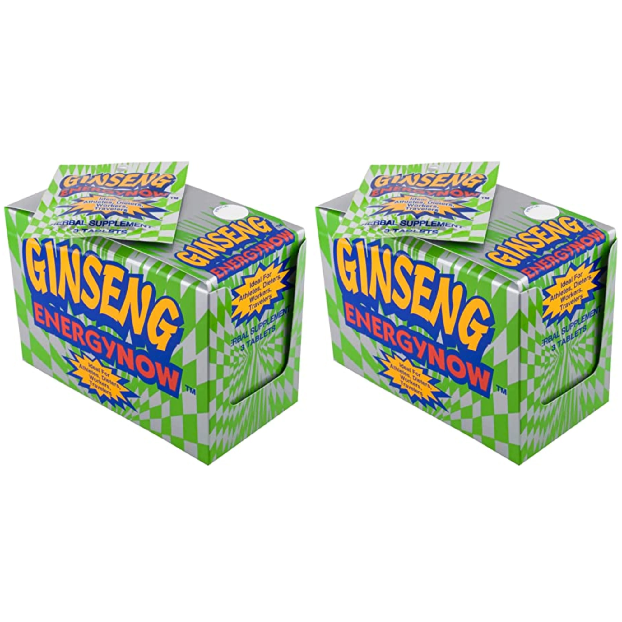 Energy Now Ginseng Herbal Supplement, 3 Tablets/Pack, 48 Packs (2 Boxes