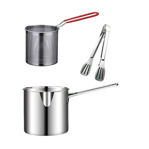 Energy Saving 304Stainless Steel Fryers Outdoor Camping Frying Pans Perfect for Even Heat Distribution and Quick Cooking