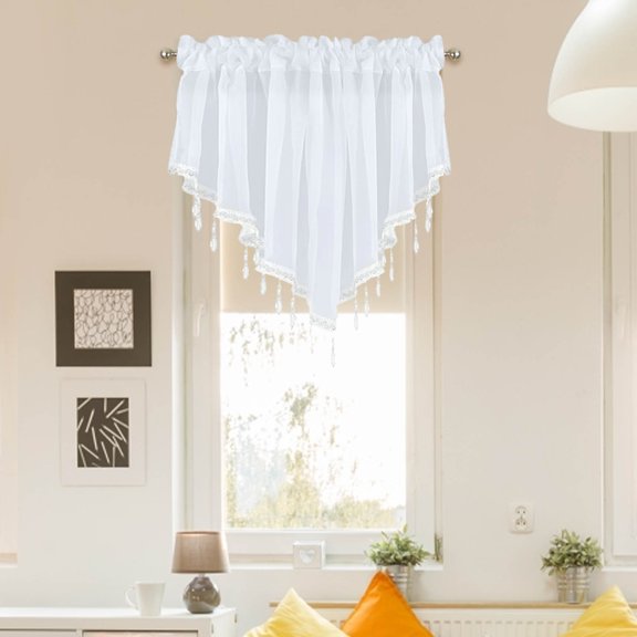 Energy Saving Curtains Soft Touch Solid Color Finished Curtain Curtain Drapery 51x24 Bedroom Home Decor Triangle Curtain Curtain Screen Kitchen Short Curtain