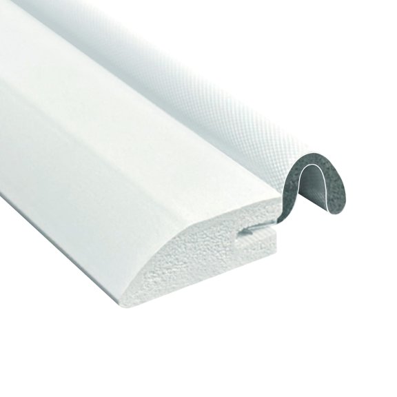 Energy Saving Door Weather Stripping Kit, PVC Frame with Foam Gasket, 2 Side and 1 Top Seal, Reduces Heat Loss, Standard Door Fit, White, white