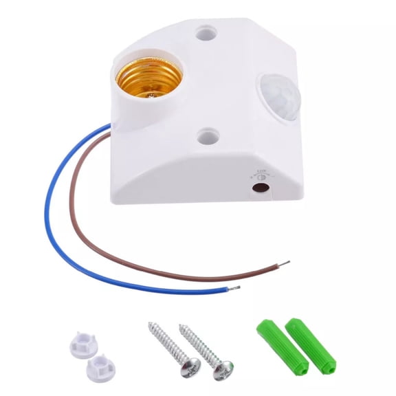 Energy-Saving IR Motion Detector Bulb Socket for E27 Auto Lighting for Exhibition Halls & Hospitals APPLAYERR Spare Part