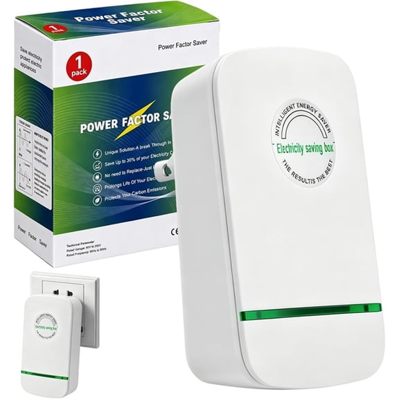 Energy Saving Power Plug Device, Wide 90-250V Input US Plug Design, Practical Electricity Saver for Household and Office Use,1PCS