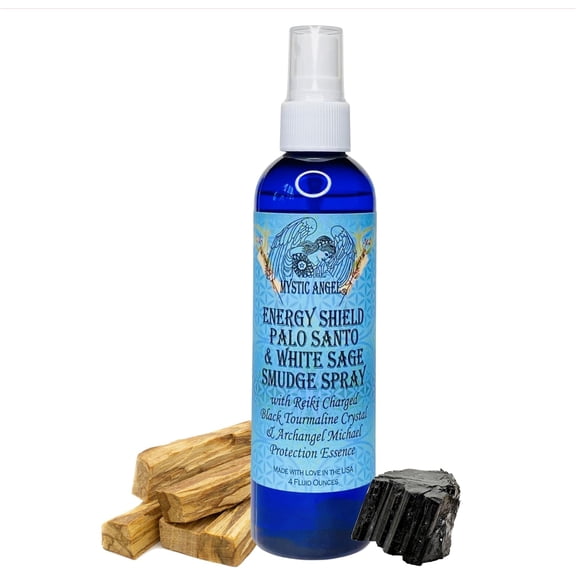 Energy Shield Palo Santo & White Sage Smudge Spray (4 oz.) For Energy Clearing & Protection - Pack of 1